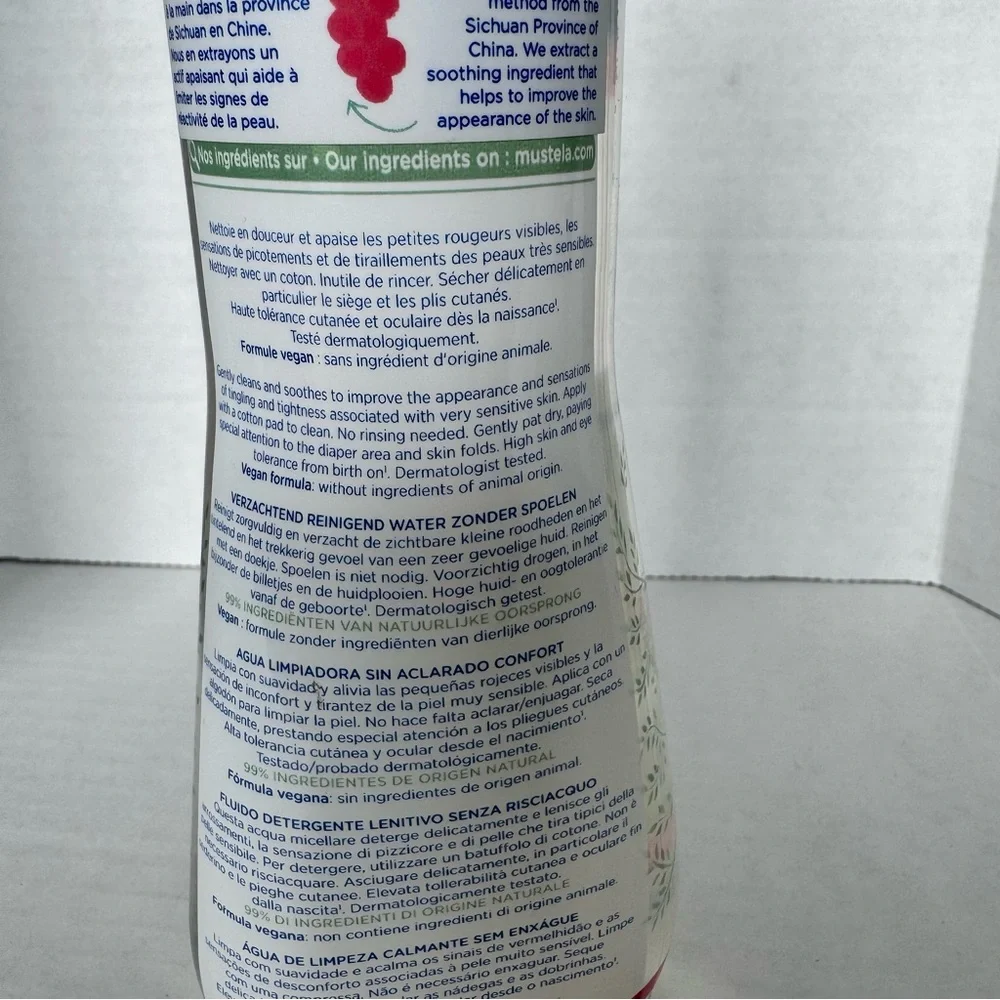 New Mustela No Rinse Soothing Cleansing Water Very Sensitive Skin 10.14 oz Baby - Picture 7 of 13